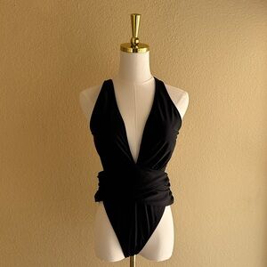 Black Plunge Swimsuit